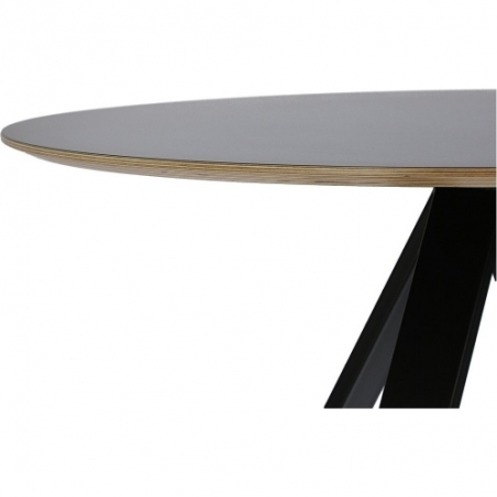Mezzanotte 100 black round dining table Cheers