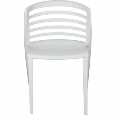 Krzesło na taras. Stylowe Krzesło plastikowe ogrodowe Muna białe Intesi