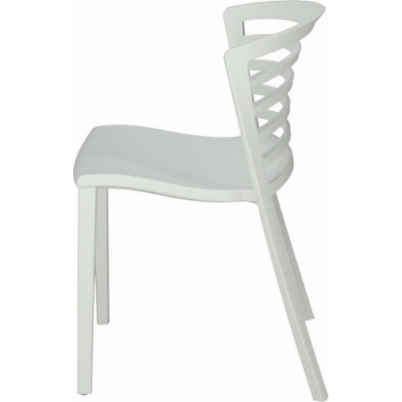 Muna white plastic garden chair Intesi