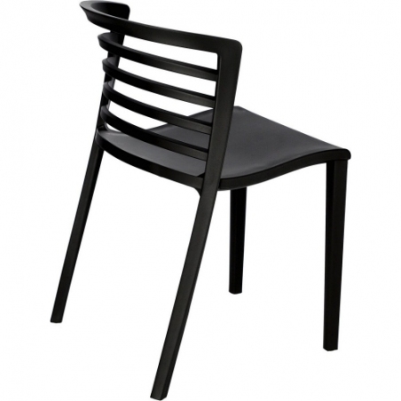 Muna black plastic garden chair Intesi