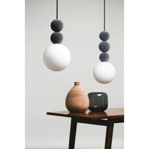 Stylowa lampa wisząca do salonu i sypialni. Lampa wisząca kula Bola Bola 18 Velvet czarna LoftLight 2