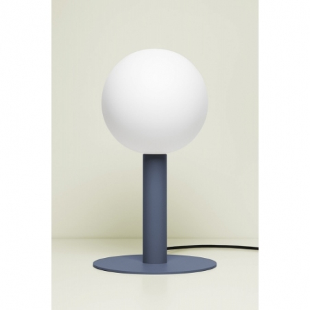 Lampa na komodę. Stylowa Lampa stołowa designerska Matuba Table Blue Indigo LoftLight