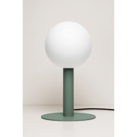 Lampa na komodę. Stylowa Lampa stołowa designerska Matuba Table Hedge Green LoftLight