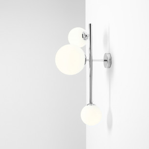 Dione white&chrome glamour glass balls wall lamp Aldex