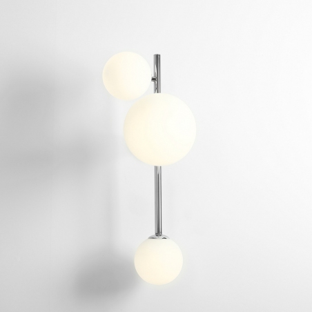 Dione white&amp;chrome glamour glass balls wall lamp Aldex