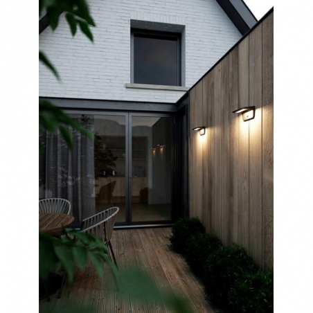 Agena LED black solar outdoor lamp with sensor Nordlux