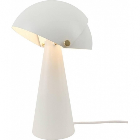 Lampa na komodę. Stylowa Lampa stołowa retro Align biała DFTP