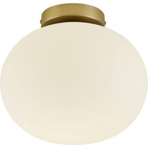 Alton 27 white opal&amp;brass glass ball ceiling lamp Nordlux 2