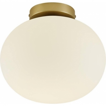 Alton 27 white opal&amp;brass glass ball ceiling lamp Nordlux