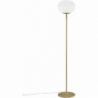 Lampa podłogowa do salonu| Stylowa Lampa podłogowa szklana kula Alton biały opal/mosiądz Nordlux
