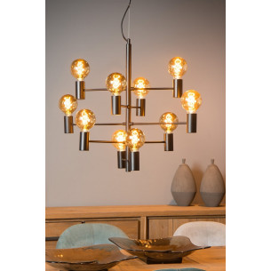 Leanne X black industrial pendant lamp Lucide