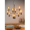 Leanne X black industrial pendant lamp Lucide