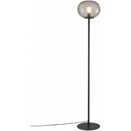 Lampa podłogowa do salonu| Stylowa Lampa podłogowa szklana kula Alton dymiona Nordlux