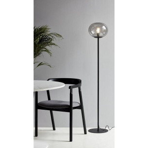 Alton smoke glass ball floor lamp Nordlux