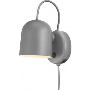 Angle grey wall lamp with switch and cable DFTP