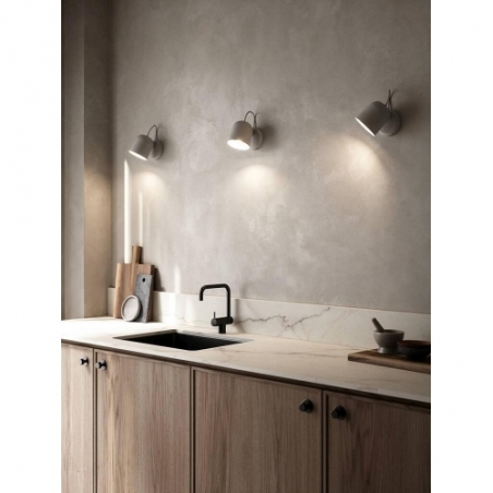 Angle grey wall lamp with switch and cable DFTP