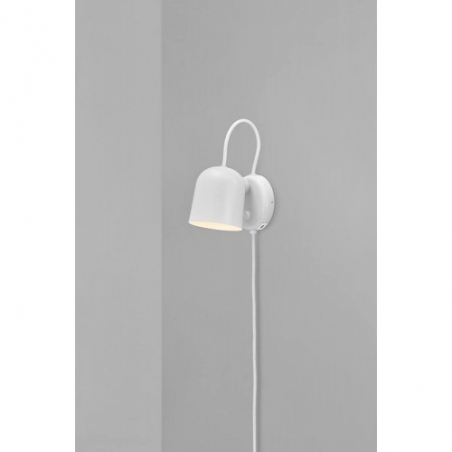 Angle white wall lamp with switch and cable DFTP