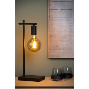 Leanne black industrial table lamp Lucide