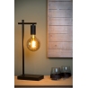 Designerska Lampa stołowa loft Leanne Czarna Lucide do sypialni.