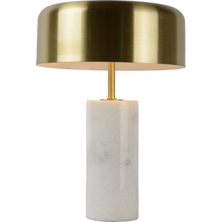 Stylowa Lampa stołowa mosiężna Mirasol Biały Lucide do salonu.