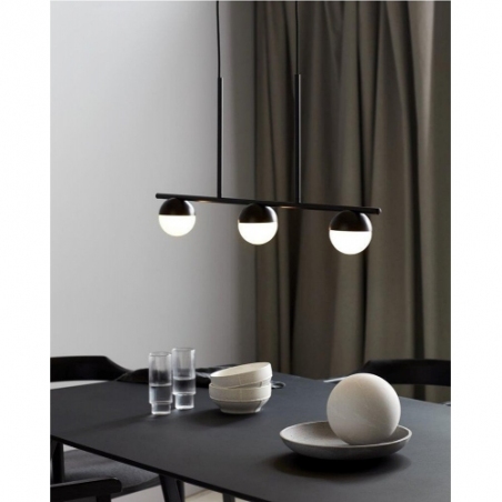 Contina 90 white&amp;black glass balls linear lamp Nordlux