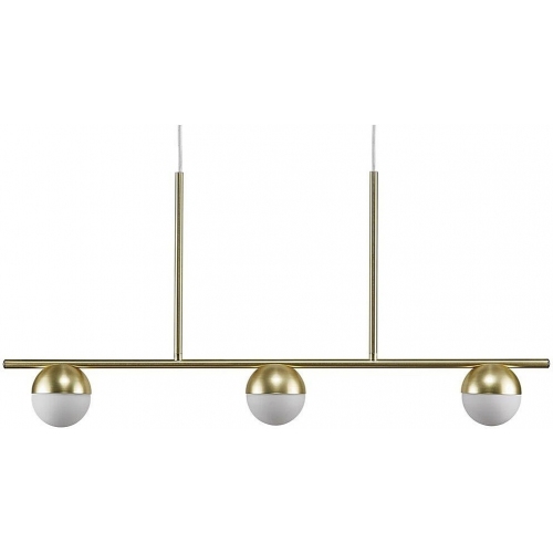 Contina 90 white&amp;brass glass balls linear lamp Nordlux