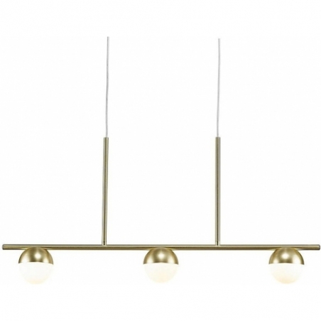 Contina 90 white&amp;brass glass balls linear lamp Nordlux