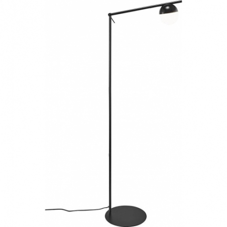 Contina white&amp;black glass ball floor lamp Nordlux