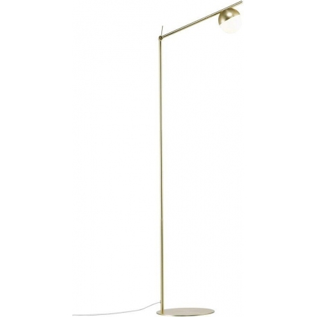 Contina white&amp;brass glass ball floor lamp Nordlux