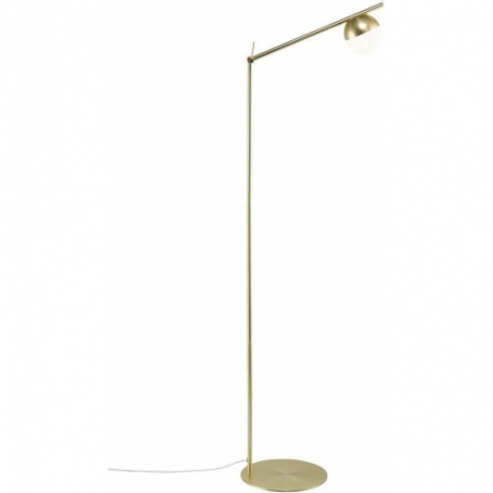 Contina white&amp;brass glass ball floor lamp Nordlux