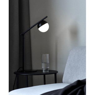 Contina white&amp;black glass ball table lamp Nordlux