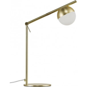 Contina white&amp;brass glass ball table lamp Nordlux