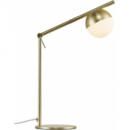 Contina white&amp;brass glass ball table lamp Nordlux