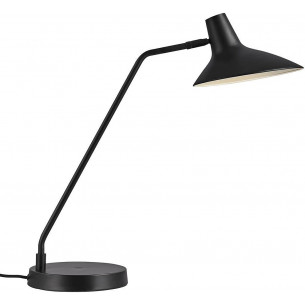 Lampa na szafkę nocną. Lampa stołowa loft Darci czarna DFTP  2