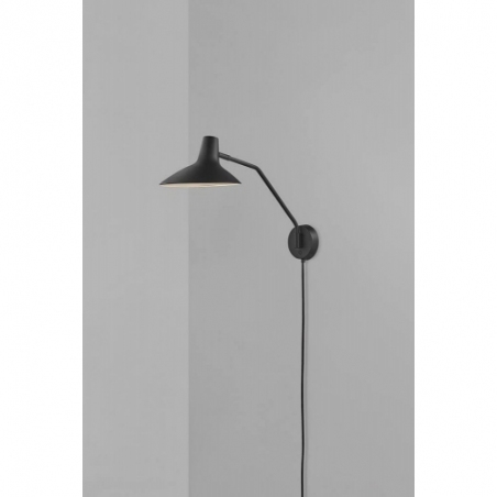 Darci black loft wall lamp with arm DFTP