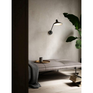 Darci black loft wall lamp with arm DFTP