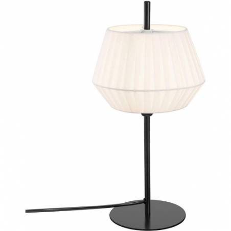 Lampa na komodę. Stylowa Lampa stołowa z abażurem Dicte biała Nordlux