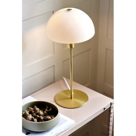 Ellen opal&amp;brass glass table lamp Nordlux