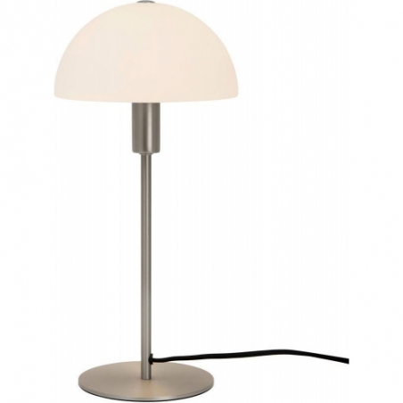Ellen Opal Amp Brushed Steel Glass, Brushed Steel Glass Table Lamp