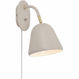 Fleur beige wall lamp with switch Nordlux