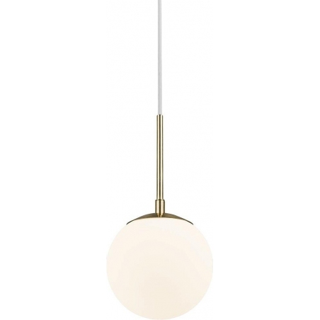 Grant 15 white&amp;brass glass ball pendant lamp Nordlux