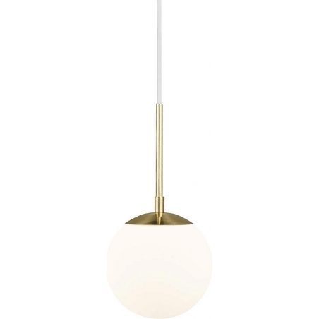 Grant 15 white&amp;brass glass ball pendant lamp Nordlux