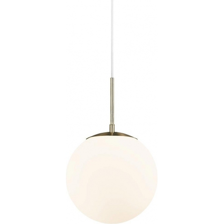 Grant 25 white&amp;brass glass ball pendant lamp Nordlux