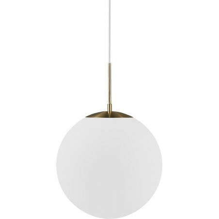 Grant 35 white&amp;brass glass ball pendant lamp Nordlux