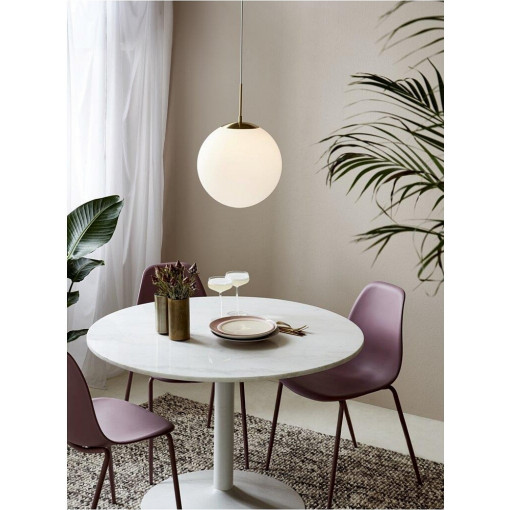 Grant 35 white&amp;brass glass ball pendant lamp Nordlux