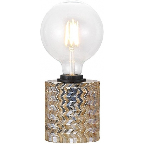 Lampa na komodę| Stylowa Lampa stołowa szklana dekoracyjna Hollywood bursztynowa Nordlux
