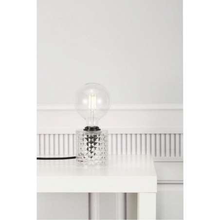 Lampa na komodę| Stylowa Lampa stołowa szklana dekoracyjna Hollywood przezroczysta Nordlux