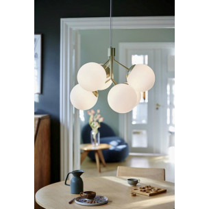 Ivona 62 brass glamour glass balls pendant lamp Nordlux