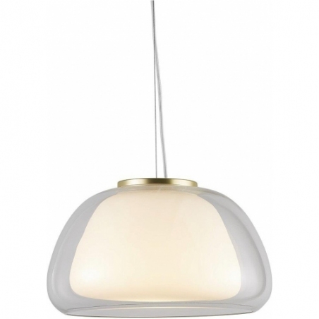 Lampa wisząca do salonu i sypialni. Stylowa Lampa wisząca szklana Jelly 39 biały opal Nordlux