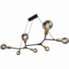 Josefine black industrial pendant lamps with 7 bulbs Nordlux